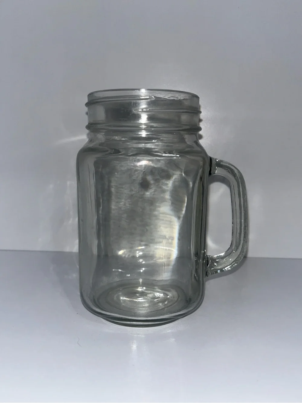 Clear Glass Mason Jar Mug with Handle - Home Dining
